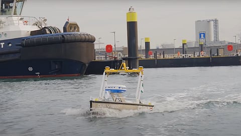 The USV during the trials