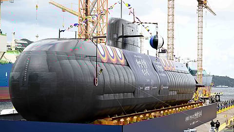 Launch of the Republic of Korea Navy KSS-III submarine ROKS Jang Yeong-sil, October 22, 2025