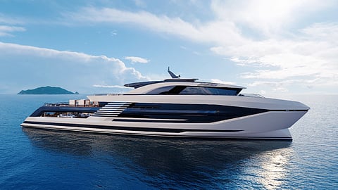 Rendering of the 70-metre explorer yacht