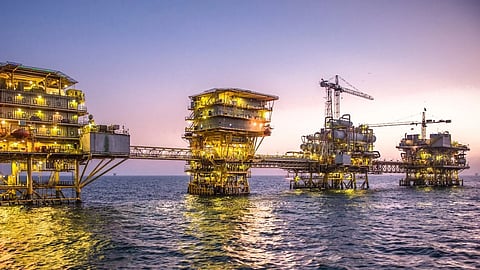 Saudi Aramco platforms at Tanajib Field