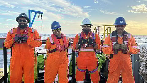 Some of the CSA Ocean Sciences personnel who participated in the environmental baseline survey