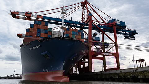 Containership at the Port of Hamburg