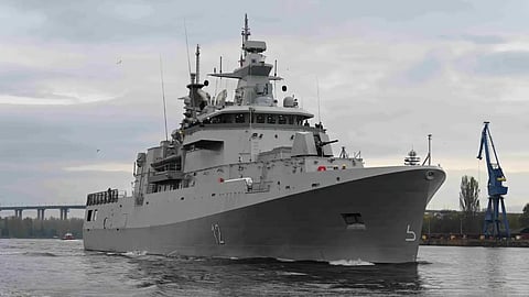The Bulgarian Navy multi-purpose modular patrol vessel Hrabri