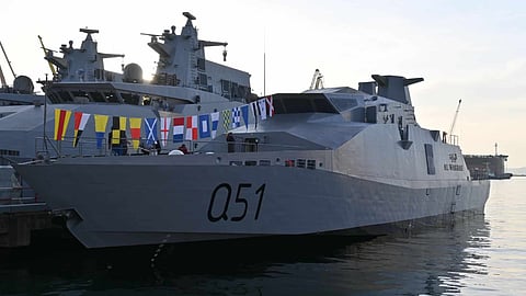 QENS Al Wakrah, a 50-metre fast attack craft of the Qatari Emiri Navy