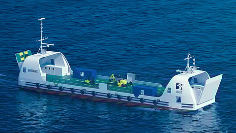 Concept render of ADNOC L&S's autonomous offshore landing craft
