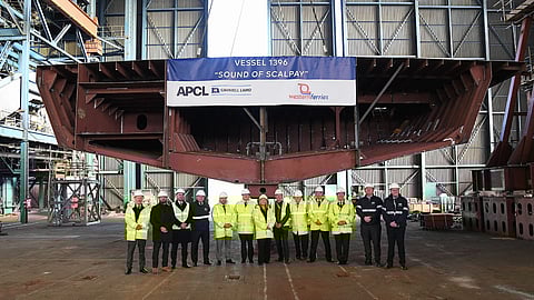Keel-laying ceremony for Western Ferries' new Ro-Pax ferry Sound of Scalpay, November 25, 2025