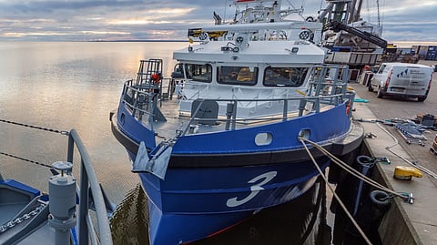 The Hamburg Water Police's new 29-metre hybrid patrol boat