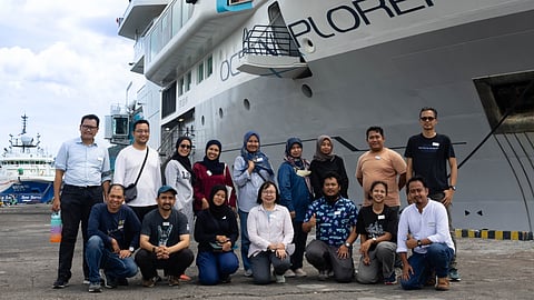Science team members gather in Bitung before boarding OceanXplorer to begin the joint deep-sea expedition led by OceanX and BRIN.