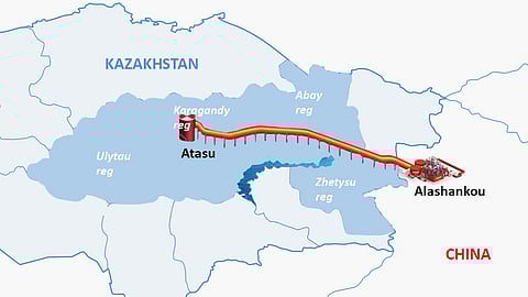 Map of Atasu-Alashankou pipeline