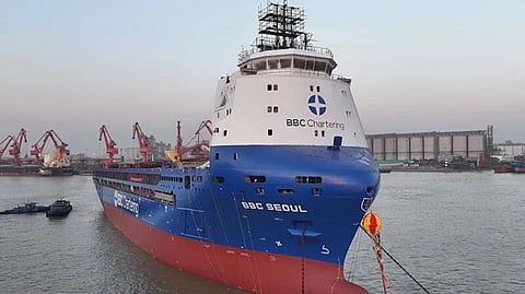 Launch of the Briese Group's new multi-purpose cargo ship BBC Seoul, December 6, 2025