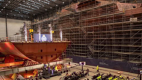 Keel laying of Royal Navy Type 31 frigate HMS Formidable