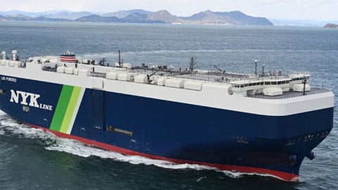 An NYK pure car and truck carrier