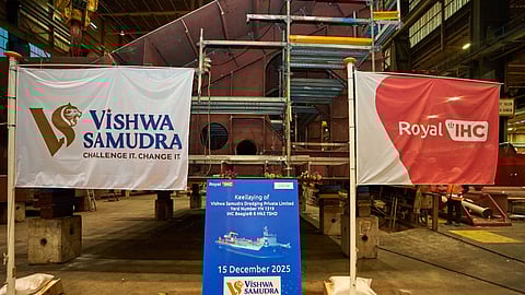 Keel laying ceremony for Vishwa Samudra Holdings' new TSHD