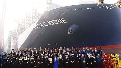 CMA CGM Eugenie's naming ceremony in Shanghai, December 17, 2015