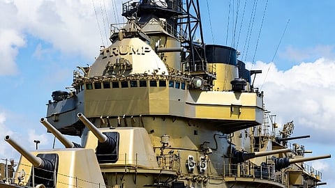 AI-generated image of Trump-class battleship