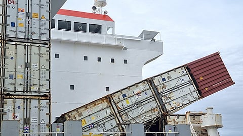 Displaced containers on the Baltic Klipper