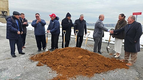 Groundbreaking ceremony of new Bayonne-New York ferry terminal