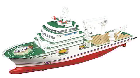 Rendering of the new rescue and firefighting vessel