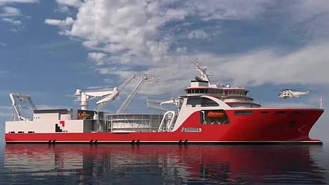 Rendering of the Shanghai Foundation Engineering Group's future cable laying vessel