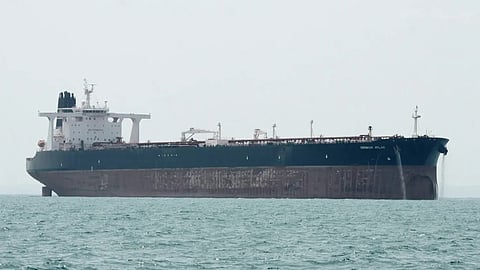 The crude oil tanker Gener8 Atlas, later renamed Daishan, in 2015