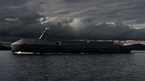 Artist's impression of Saronic Technologies' 180-foot autonomous vessel