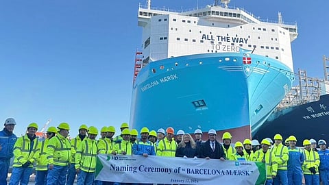 Christening of Barcelona Mærsk, January 12, 2026