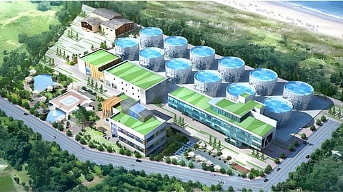 Render of facility to be built under a partnership between Salmon Evolution and Dongwon Industries in South Korea