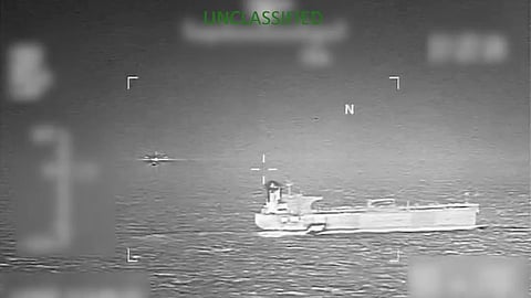 Screenshot of video showing US forces approaching Venezuela-linked tanker Veronica