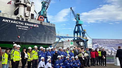 Antarctic Enabler's naming ceremony
