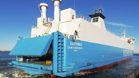 Russian Ro-Ro vessel Rosmorport Rosmorrechflot