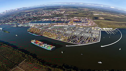 Visualisation of expansion project at Port of Klaipeda, Lithuania