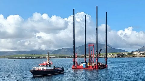Fugro's specialist jackup platform being towed
