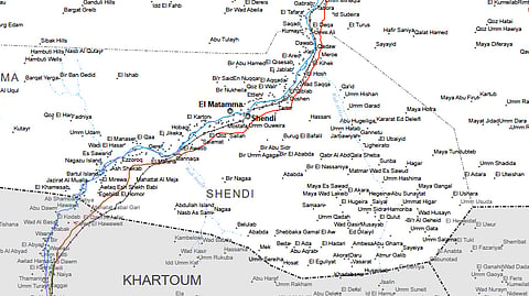 Map of Shendi district in Sudan's River Nile State