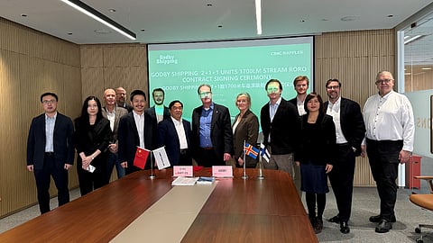 Signing of shipbuilding contract between Godby Shipping and CIMC Raffles