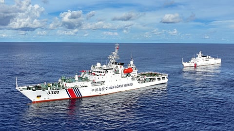 Two China Coast Guard vessels underway
