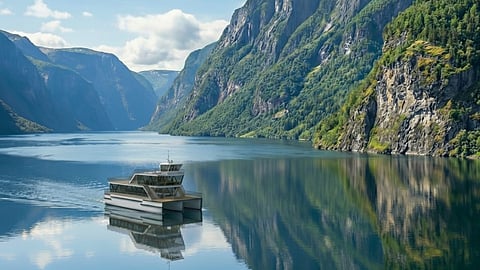 Concept render of Brim Explorer's new battery powered trimarans