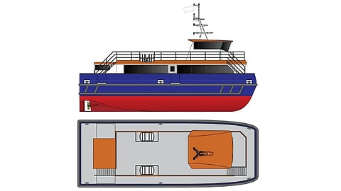 General arrangement of the 90-passenger ferry
