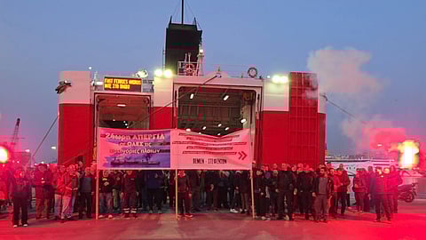 Greek unions strike over crews stranded in the Persian Gulf by Iran war