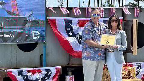 Keel-laying ceremony for Adele, the Dutra Group's new trailing suction hopper dredger, March 3, 2026