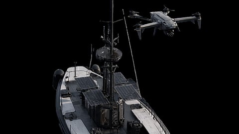 Blue Sky Horizon is an integrated air-maritime unmanned capability that extends operational reach by combining autonomous surface vessels with long-range UAS