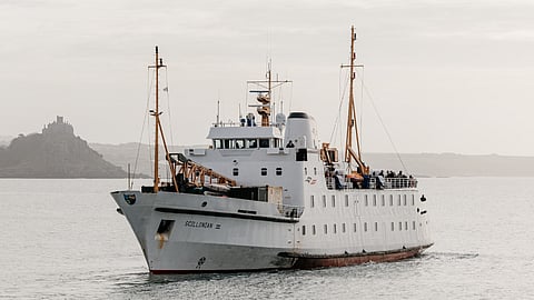 Scillonian III departing on the first voyage of her final operational season with the Isles of Scilly Steamship Group, March 16, 2026