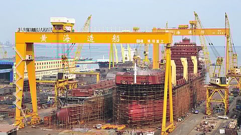 Huanghai Shipbuilding yard in China
