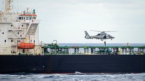 The French Navy intercepts and boards a Russian shadow fleet tanker, the Deyna, March 2026