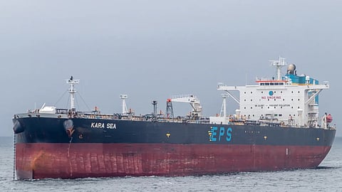 The oil tanker Kara Sea (later renamed Sara Sky) MarineTraffic com SW P.jpg