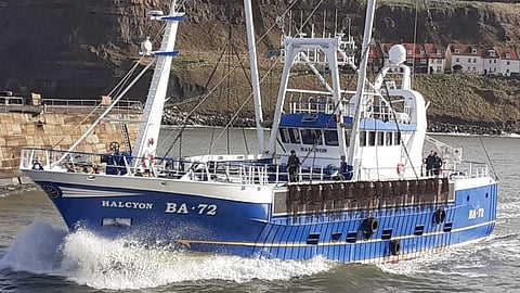 Scallop dredging boat Halcyon