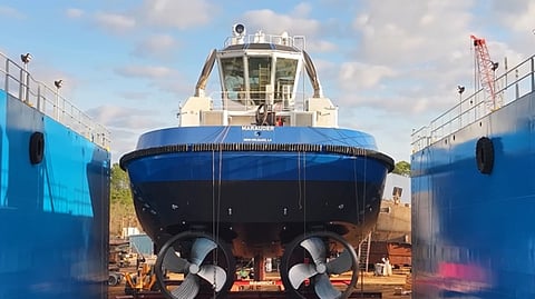 Launch of Maritime Partners' new escort and ship assist tug Marauder