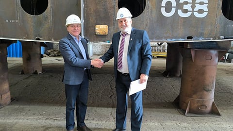 Keel-laying ceremony of three new Project 03141 crab fishing vessels held at Russia's Nakhodka Ship Repair Yard