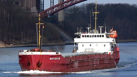 Volgo-Balt 138, an identical ship to the one that was attacked by drones in the Azov Sea