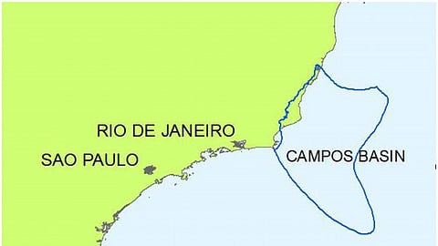 Map of Campos Basin, Brazil