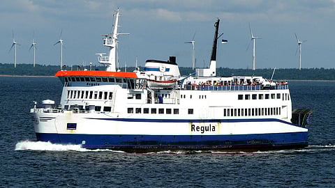 The Ro-Pax ferry Regula. It is expected to be replaced by a new vessel in 2028